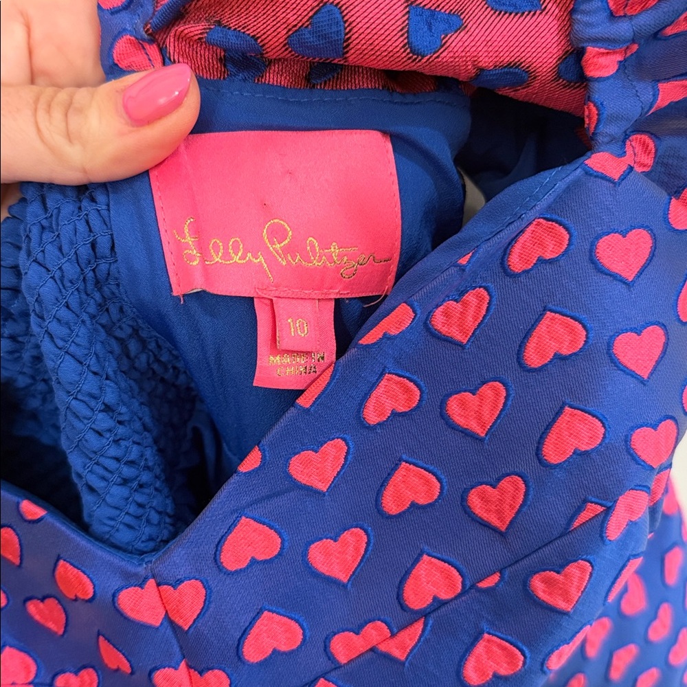 Lilly Pulitzer Nelle dress in Borealis Blue Lovesick Jacquard size 10 - Picture 4 of 6